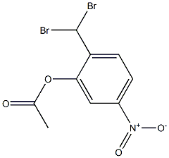 Acetic acid 2-dibromomethyl-5-nitrophenyl ester Structure