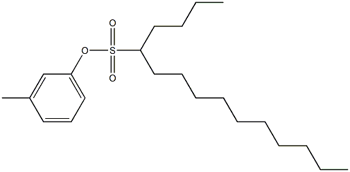 5-Pentadecanesulfonic acid 3-methylphenyl ester Struktur