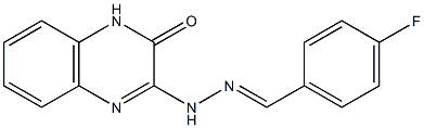 3-[2-(4-Fluorobenzylidene)hydrazino]quinoxalin-2(1H)-one Struktur