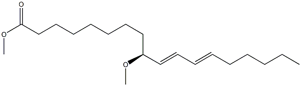 [R,10E,12E,(+)]-9-メトキシ-10,12-オクタデカジエン酸メチル 化学構造式