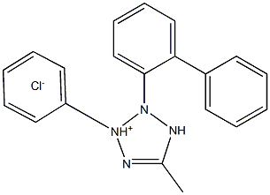 3-(p-Biphenylyl)-5-methyl-2-phenyl-2H-tetrazolium chloride Struktur