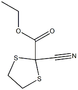 2-Cyano-1,3-dithiolane-2-carboxylic acid ethyl ester Structure