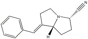 (5S,7aR)-1-Benzylidene-5-cyanohexahydro-1H-pyrrolizine Struktur
