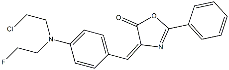 4-[p-[(2-Chloroethyl)(2-fluoroethyl)amino]benzylidene]-2-phenyl-2-oxazolin-5-one 结构式