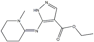5-[(1-Methylpiperidin-2-ylidene)amino]-1H-pyrazole-4-carboxylic acid ethyl ester Structure