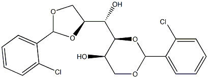 1-O,3-O:5-O,6-O-Bis(2-chlorobenzylidene)-L-glucitol 结构式