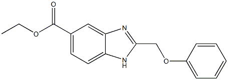 2-フェノキシメチル-1H-ベンゾイミダゾール-5-カルボン酸エチル 化学構造式