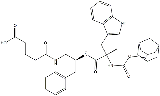 5-[[(2S)-2-[[(2R)-2-(Adamantan-2-yloxycarbonylamino)-3-(1H-indol-3-yl)-2-methylpropanoyl]amino]-3-phenylpropyl]amino]-5-oxovaleric acid