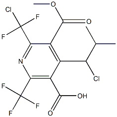 6-(Trifluoromethyl)-2-(chlorodifluoromethyl)-4-(1-chloro-2-methylpropyl)pyridine-3,5-di(carboxylic acid methyl) ester