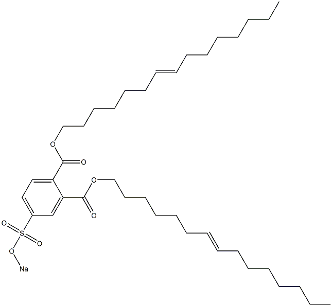 4-(Sodiosulfo)phthalic acid di(7-pentadecenyl) ester 结构式