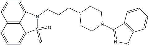 2-[3-[4-(1,2-Benzisoxazol-3-yl)-1-piperazinyl]propyl]-2H-naphth[1,8-cd]isothiazole 1,1-dioxide 结构式