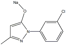 1-(m-Chlorophenyl)-3-methyl-5-sodiooxy-1H-pyrazole Structure