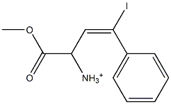 (E)-1-Methoxycarbonyl-3-iodo-3-phenyl-2-propen-1-aminium Structure