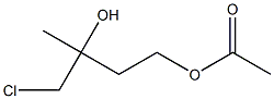 Acetic acid 4-chloro-3-hydroxy-3-methylbutyl ester Structure