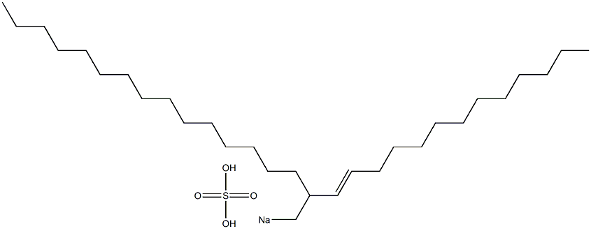 Sulfuric acid 2-(1-tridecenyl)heptadecyl=sodium ester salt Structure