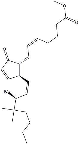 (5Z,13Z,15S)-15-Hydroxy-16,16-dimethyl-9-oxoprosta-5,10,13-trien-1-oic acid methyl ester Struktur