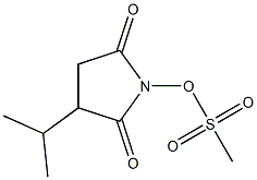 Methanesulfonic acid 2,5-dioxo-3-isopropyl-1-pyrrolidinyl ester Struktur