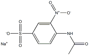 4-Acetylamino-3-nitrobenzenesulfonic acid sodium salt 结构式