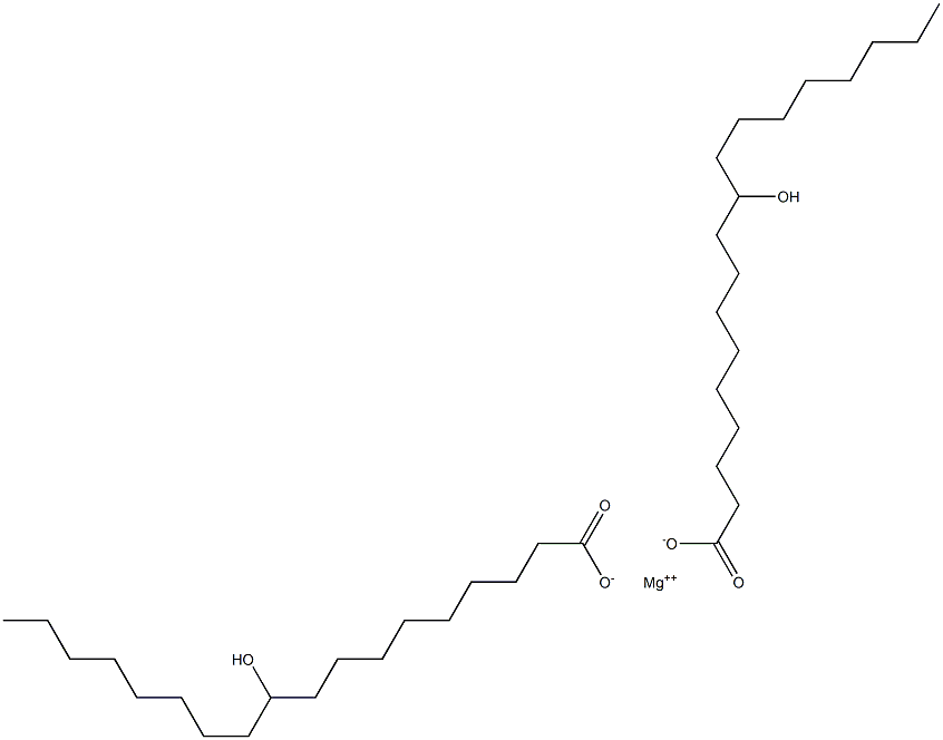 ビス(10-ヒドロキシオクタデカン酸)マグネシウム 化学構造式