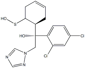 (1R)-1-(2,4-Dichlorophenyl)-1-[[(2S)-tetrahydro-3-oxothiophen]-2-yl]-2-(1H-1,2,4-triazol-1-yl)ethanol Struktur