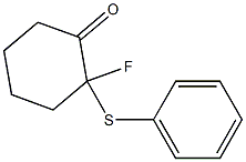 2-Phenylthio-2-fluorocyclohexanone Structure