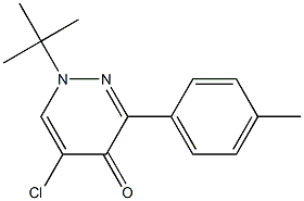 1-(tert-ブチル)-5-クロロ-3-(p-トリル)-ピリダジン-4(1H)-オン 化学構造式