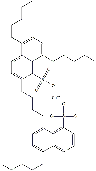 Bis(5,8-dipentyl-1-naphthalenesulfonic acid)calcium salt Structure