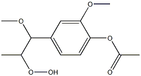 1-(4-Acetoxy-3-methoxyphenyl)-1-methoxypropan-2-yl hydroperoxide Struktur