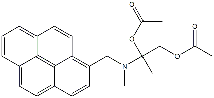 1-(2-Acetyloxy-1-acetyloxymethyl-1-methylethylaminomethyl)pyrene Struktur