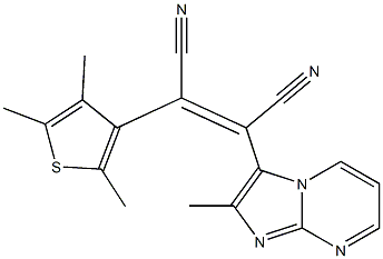 (Z)-2-(2-Methylimidazo[1,2-a]pyrimidin-3-yl)-3-(2,3,5-trimethylthiophen-4-yl)-2-butenedinitrile