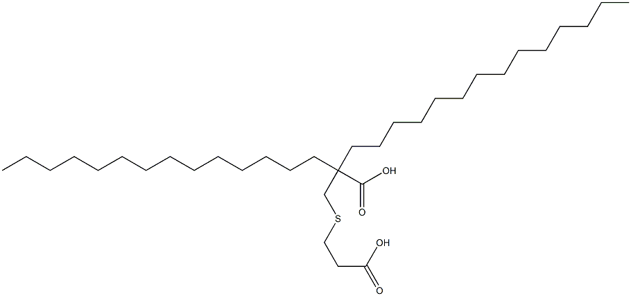 2-[(2-Carboxyethylthio)methyl]-2-tetradecylpalmitic acid Struktur