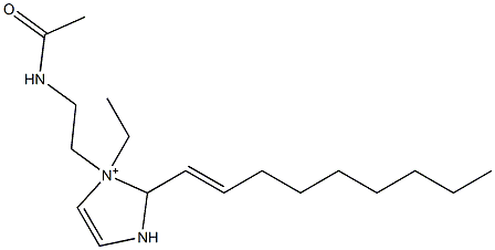 1-[2-(アセチルアミノ)エチル]-1-エチル-2-(1-ノネニル)-4-イミダゾリン-1-イウム 化学構造式