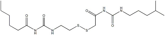 1-Hexanoyl-3-[2-[[(3-isohexylureido)carbonylmethyl]dithio]ethyl]urea 结构式