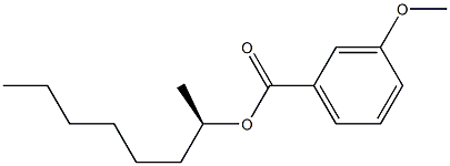 (-)-m-Anisic acid (R)-1-methylheptyl ester Struktur