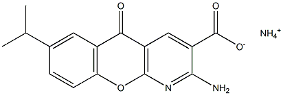 3-Amino-7-isopropyl-9-oxo-4-aza-9H-xanthene-2-carboxylic acid ammonium salt Structure