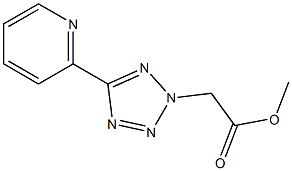 5-(2-ピリジル)-2H-テトラゾール-2-酢酸メチル 化学構造式