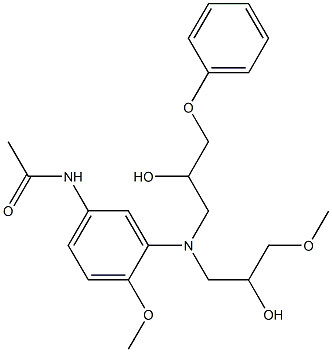 5-Acetylamino-N-(2-hydroxy-3-methoxypropyl)-N-(2-hydroxy-3-phenoxypropyl)-2-methoxyaniline Structure