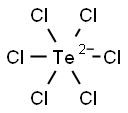 ヘキサクロロテルラート(IV) 化学構造式