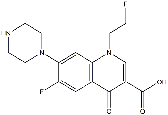 6-Fluoro-1-(2-fluoroethyl)-1,4-dihydro-7-(1-piperazinyl)-4-oxoquinoline-3-carboxylic acid