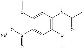 4-Acetylamino-2,5-dimethoxybenzenesulfinic acid sodium salt Structure