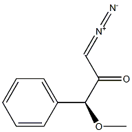 [S,(-)]-3-ジアゾ-1-メトキシ-1-フェニル-2-プロパノン 化学構造式