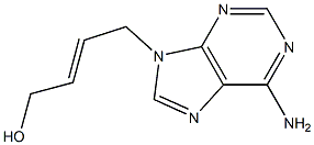 9-[(E)-4-ヒドロキシ-2-ブテニル]-9H-プリン-6-アミン 化学構造式