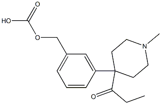 Carbonic acid 3-(1-methyl-4-propanoylpiperidin-4-yl)phenylmethyl ester Struktur
