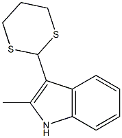 2-Methyl-3-(1,3-dithian-2-yl)-1H-indole Structure