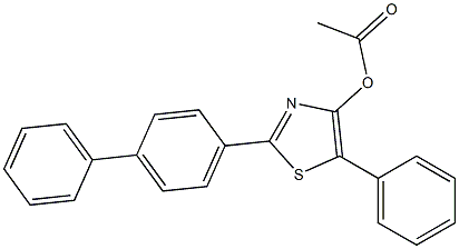 Acetic acid [2-(1,1'-biphenyl-4-yl)-5-phenyl-4-thiazolyl] ester Struktur