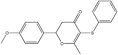 2-(p-Methoxyphenyl)-6-methyl-5-phenylthio-2,3-dihydro-4H-pyran-4-one