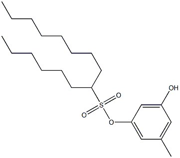 7-Pentadecanesulfonic acid 3-hydroxy-5-methylphenyl ester Structure