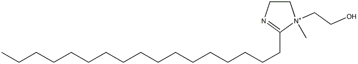 2-Heptadecyl-4,5-dihydro-1-(2-hydroxyethyl)-1-methyl-1H-imidazol-1-ium Struktur