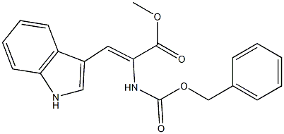 (Z)-2-[(Benzyloxycarbonyl)amino]-3-(1H-indol-3-yl)propenoic acid methyl ester Struktur