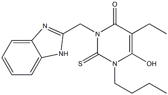3-(1H-Benzimidazol-2-ylmethyl)-1,2-dihydro-6-hydroxy-2-thioxo-1-butyl-5-ethylpyrimidin-4(3H)-one